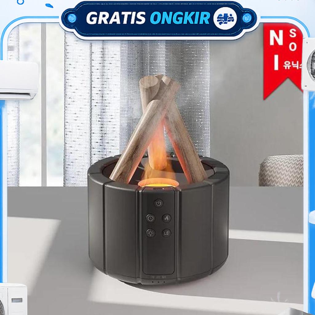 Unixso Bonfire Diffuser Humidifier Ultrasonic Aromatherapy Api Unggun Pelembab Ruangan Kamar Udara R