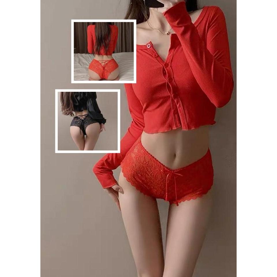 Celana Dalam Wanita Japanese Sexy Renda tipis Tali hollow cd C2610