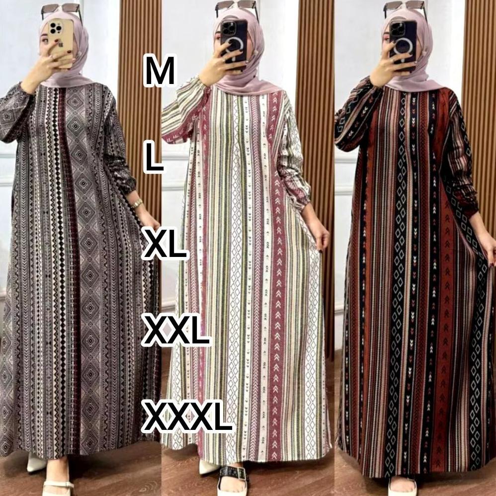 Bergaransi Gamis Anita Dres Panjang Ld 130 - Gamis Rayon Premium Viscose