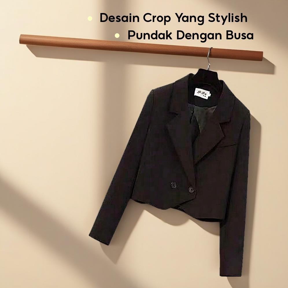 Diskon Blazer Crop Wanita Jas Crop Wanita Korean Style Terbaru