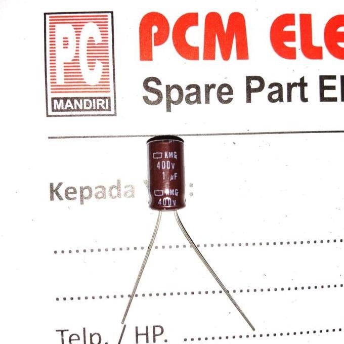 1 UF 400 V 1UF 400V 1UF400V 1.400V ELCO CAPACITOR ELKO KAPASITOR POLAR D'90