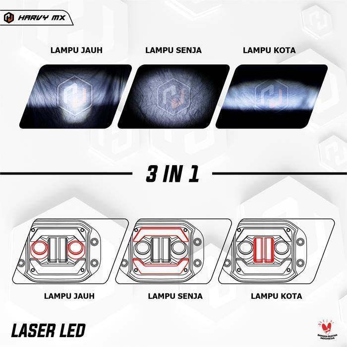 Spakbor Slebor Depan Headlamp Lampu Laser Led Hrv Klx 150 Crf 150L Ktm 250 2017 Motor Motorcycle Ori