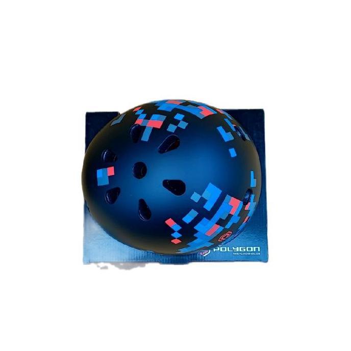 cv_griyautama / Helm Pixel Blue Red Batok BMX Polygon Size L. Helmet Sepeda Adjustable Size L Diskon