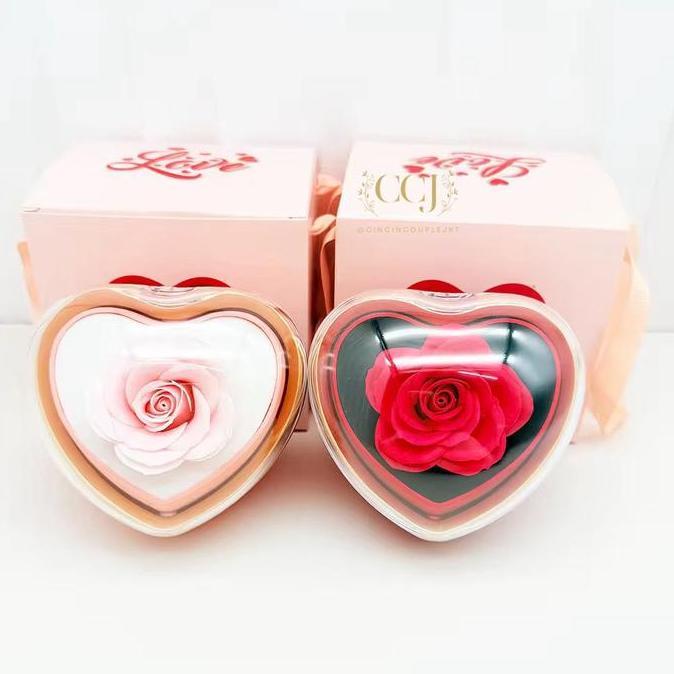 Sale Cinta Promise Box - Hidden Jewelry / Box Cincin Nikah Lamaran Tempat Kotak Bunga Mawar Diputar 