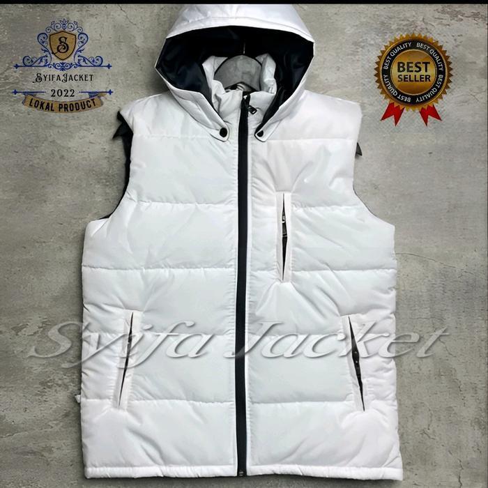 Rompi Parasut Pria / Vest Motor Hood Noie Tahan Angin / Rompi Gelembung Keren Tebal Original Dan Ter