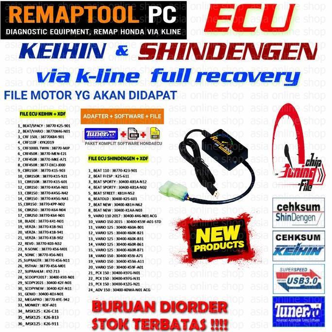 Alat remap motor honda ecu keihin shindengen