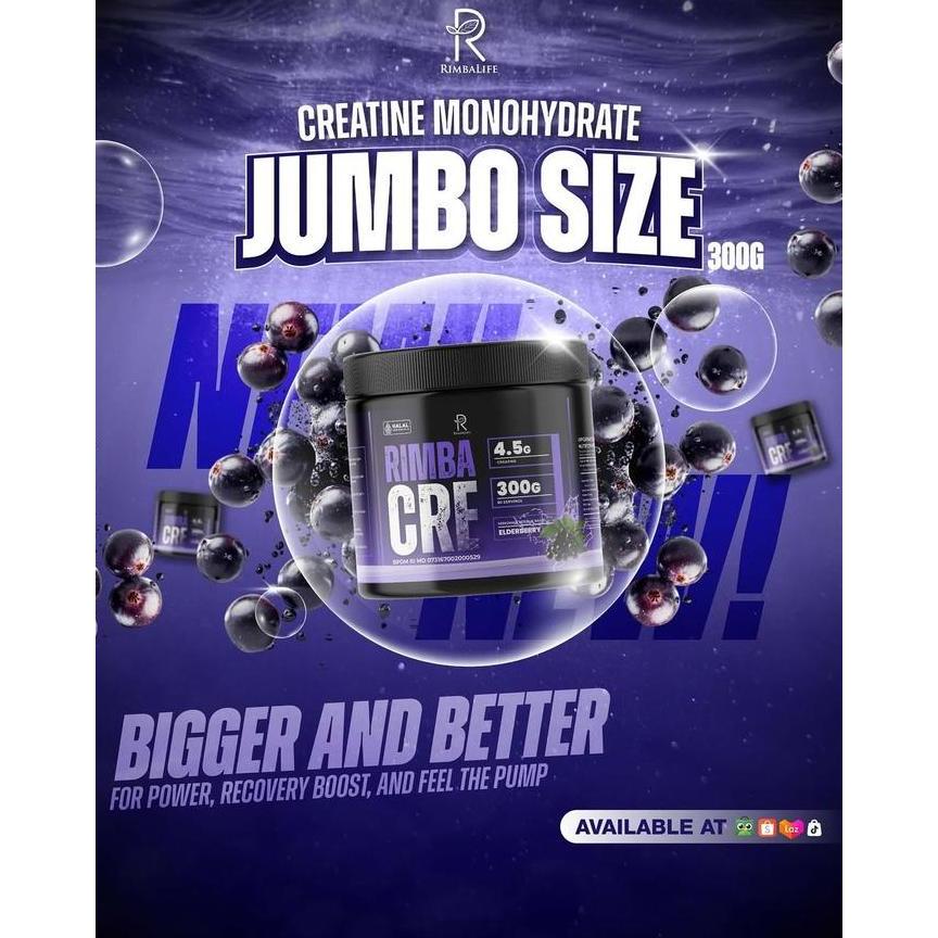 Rimbalife Rimbacre Creatine Monohydrate 300 Gram 60 Serving Kreatin Suplemen Gym Fitness