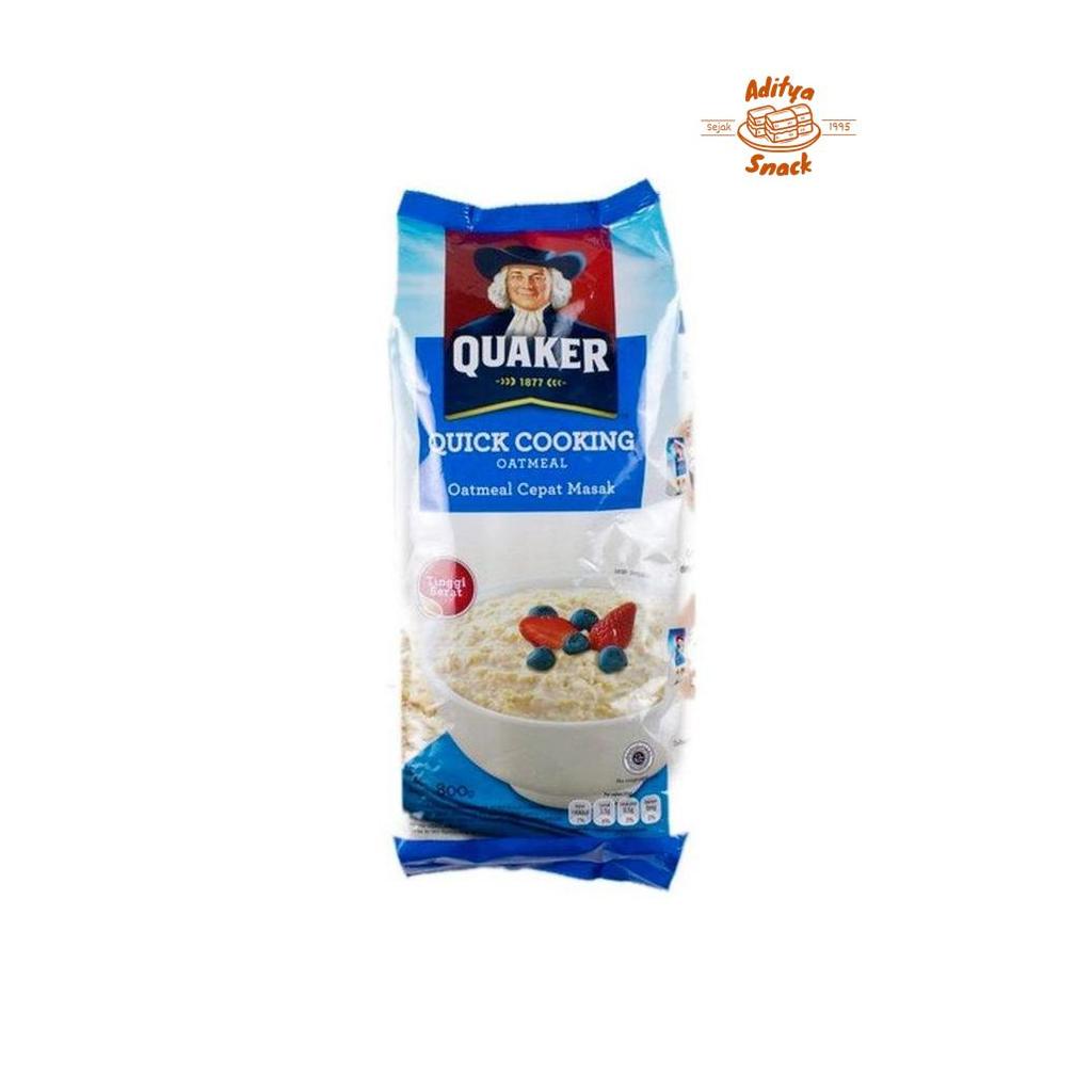 Kekinian Quaker Oatmeal Quick Cooking Refill / Havermout Cepat Masak Biru 800