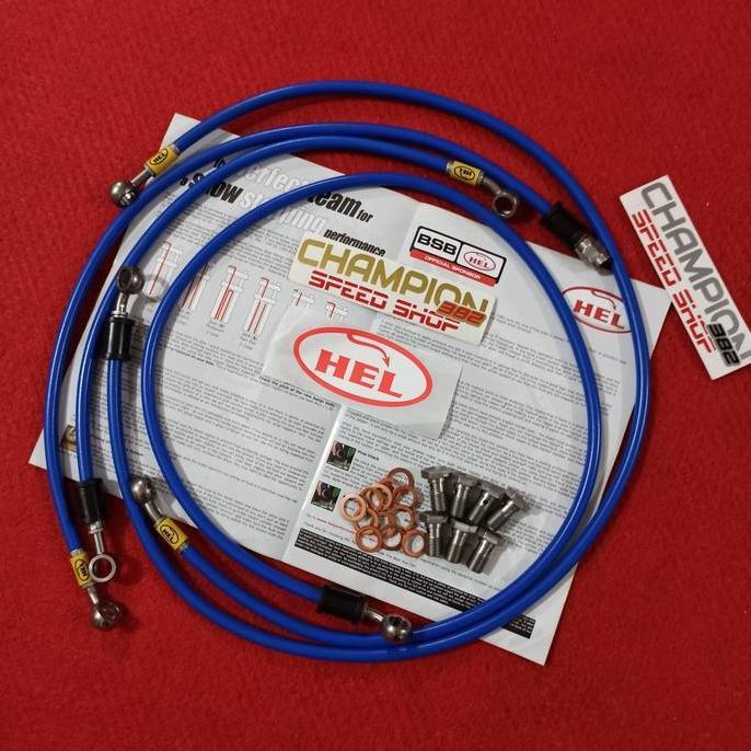 Selang Rem Racing Hel Kawasaki Zx25R Zx 25R Zx-25R Abs Blue Biru