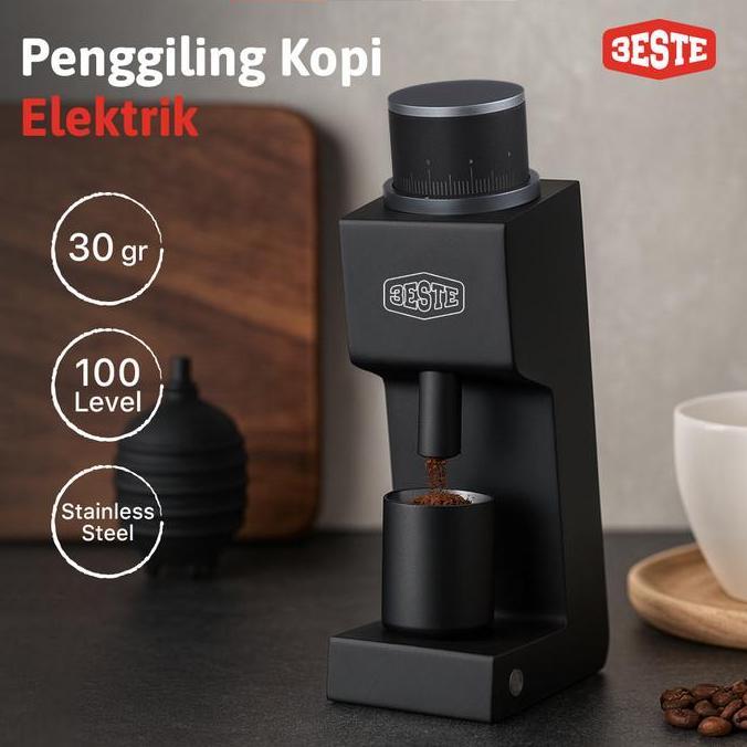 Alat Penggiling Kopi Elektrik Coffee Grinder 30g 100W 160RPM Hitam 005 Trieste
