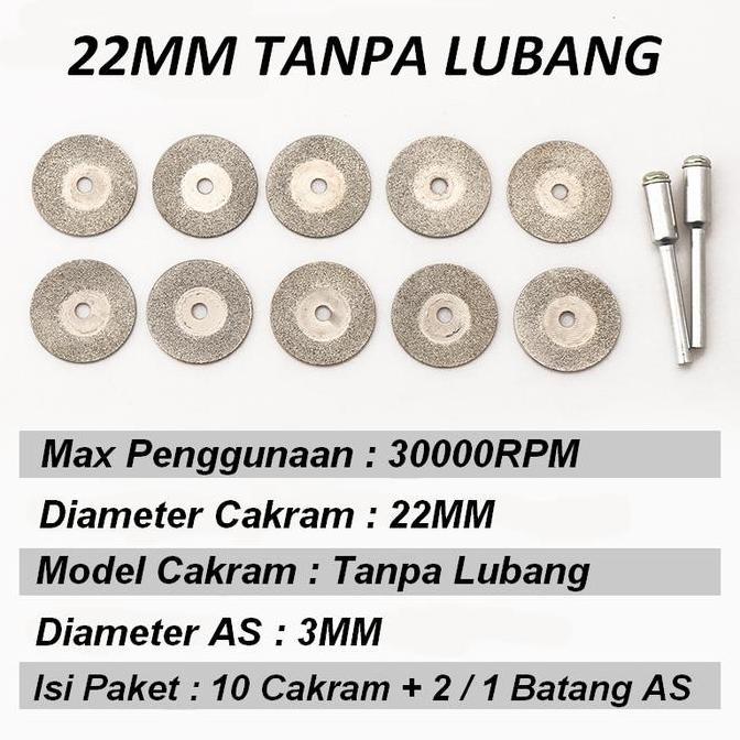 Clamme- Mini Mata Bor Cakram Untuk Potong Mata Gerinda