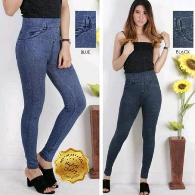 DF111 >> NEW LEGGING JEANS IMPORT / LEGGING WANITA IMPORT TEBAL MURAH / CELANA LEGGING MURAH VARIASI