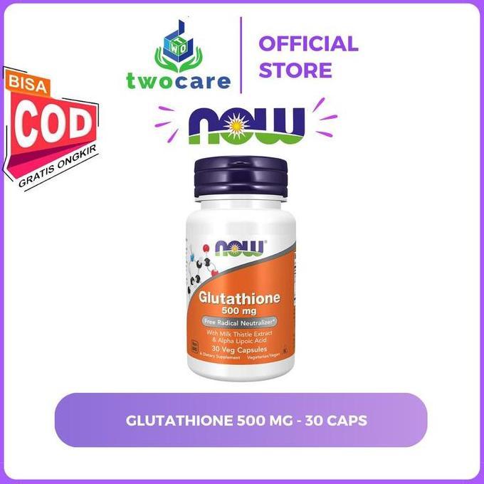 Now Glutathione 500 Mg 30 Vcaps