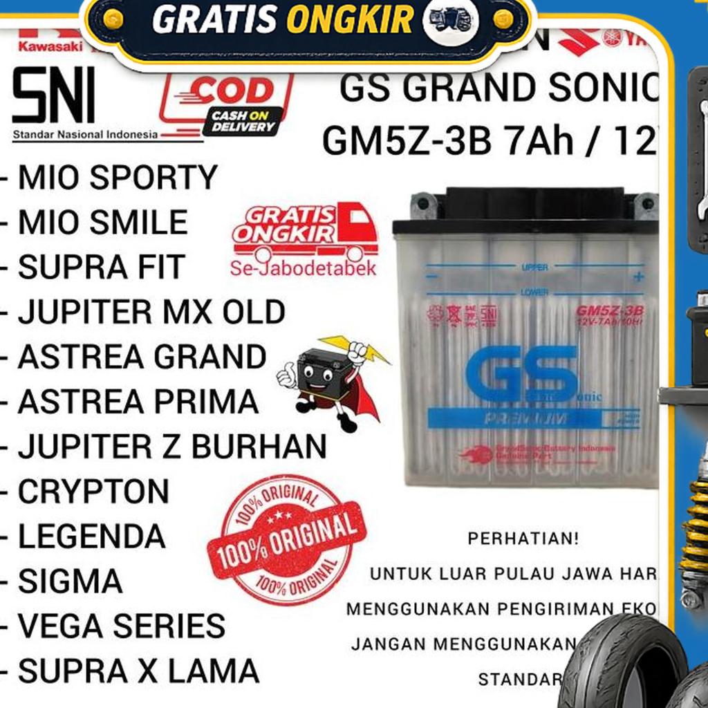 Aki Basah Gs Gm5Z 3B 7 Amper Mio Sporty , Astrea Grand , Jupiter Z Burhan , Grand Sonic Aki  Basah A