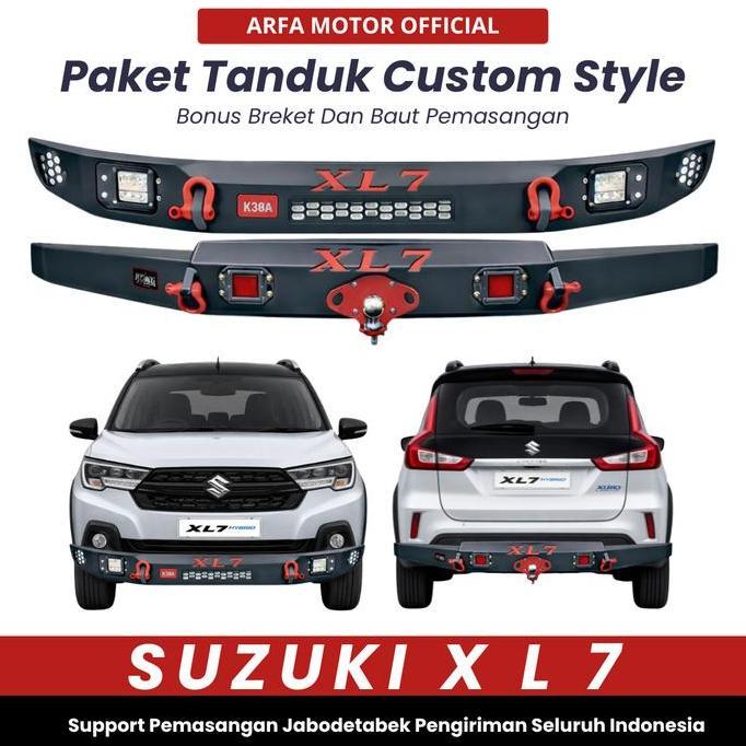 Paket Tanduk Dan Towing Pengaman Mobil Xl7 Custom Pelindung Bumper Depan Belakang Front & Rear Bumpe