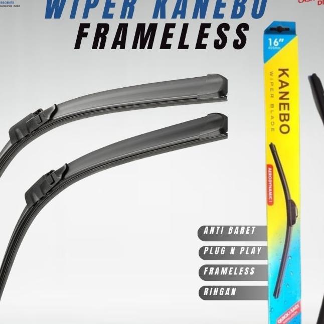Wiper Frameless Kanebo / Original Ukuran 14,16,18,20,22,24,26/Wiper Kaca Mobil Universal