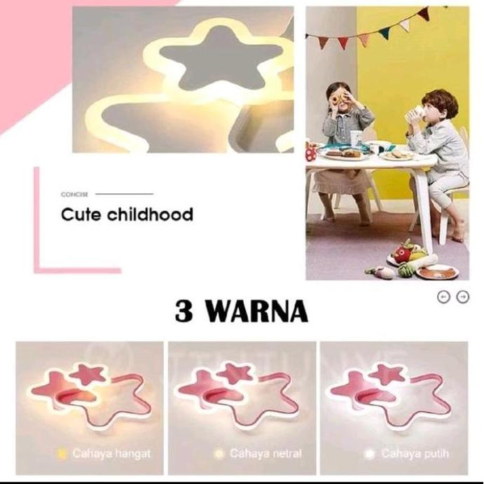 AWET Lampu gantung plafon minimalis Hias kamar tidur anak perempuan/laki