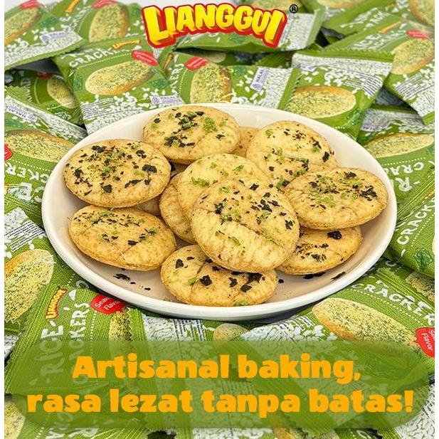 Yummy [HALAL] LIANGGUI Kerupuk Beras Nori Rasa Khas Taiwan- 200g Kemasan Individual Camilan Renyah u