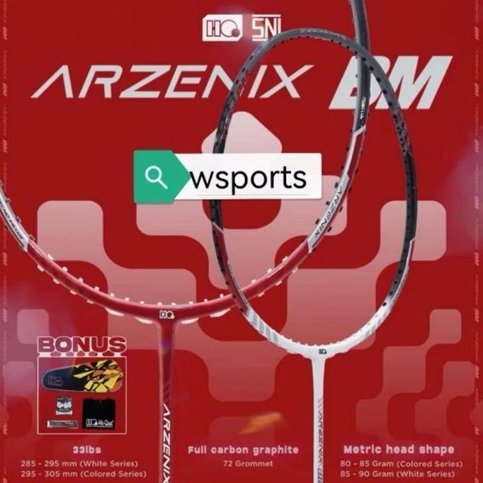Raket Badminton Hq Hiqua Arzenix Bm 33 Lbs Original
