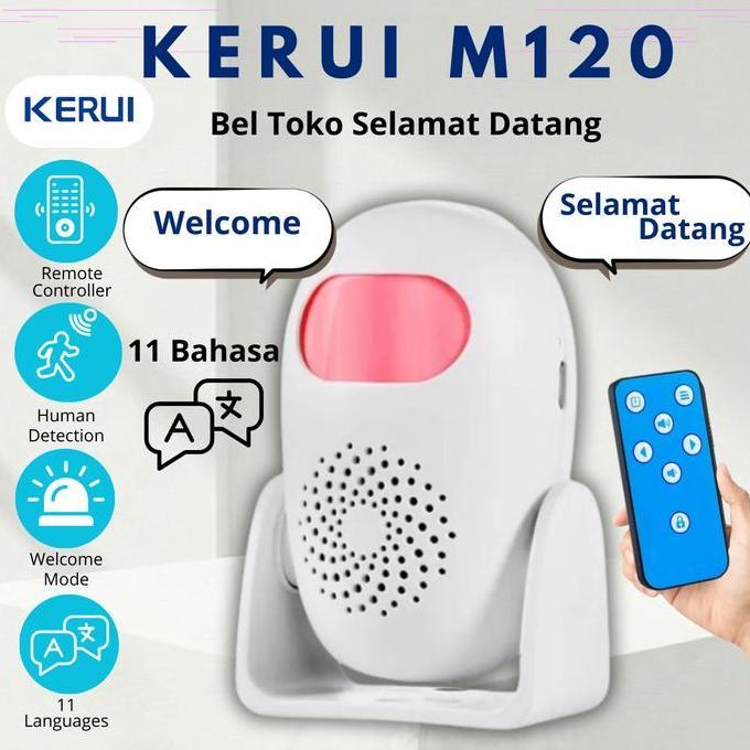 KERUI M120 Bel Toko Alarm Selamat Datang dengan Sensor Gerak Remote 11 Bahasa Pilihan untuk Pabrik d