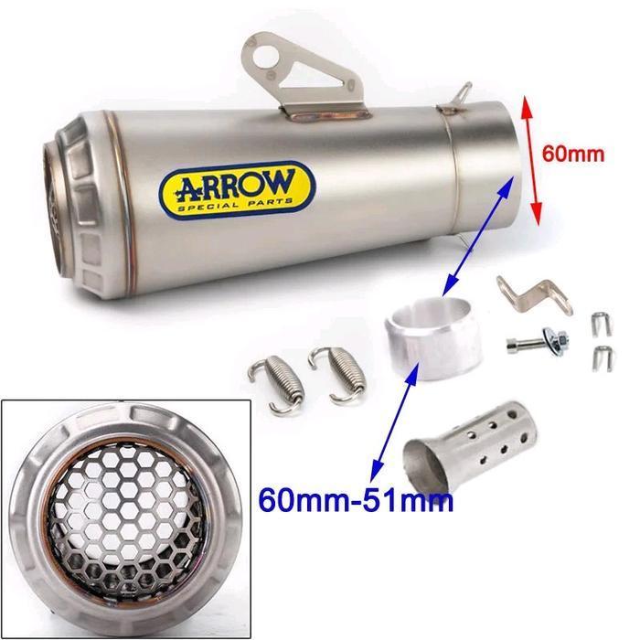 Knalpot Import Arrow Titan Series Silencer Only - Exhaust Original Dan Terpercaya