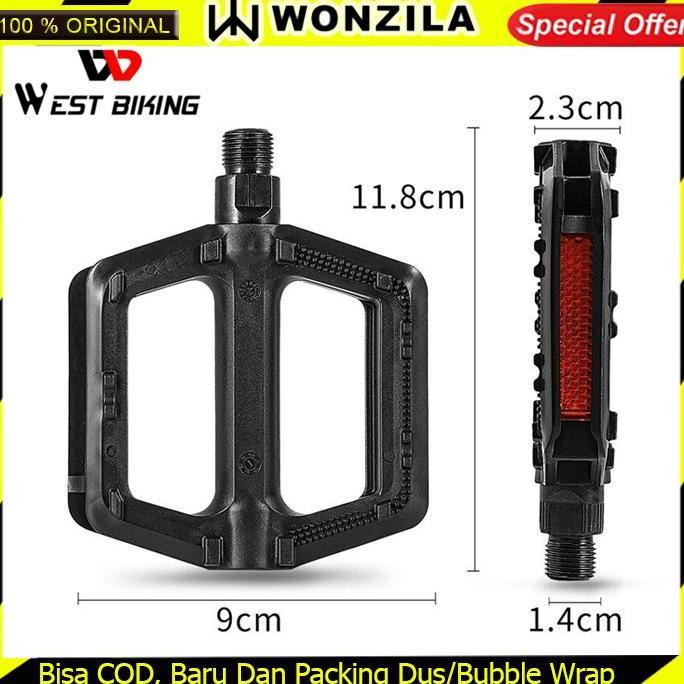 West Biking 074 Pedal Sepeda MTB Reflektor Anti Slip