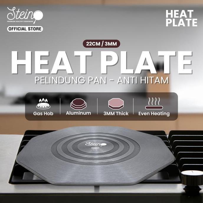 STEIN Heat Plate - Plat Alas Tatakan Panci Anti-Gosong/Hitam pada Panci 22cm