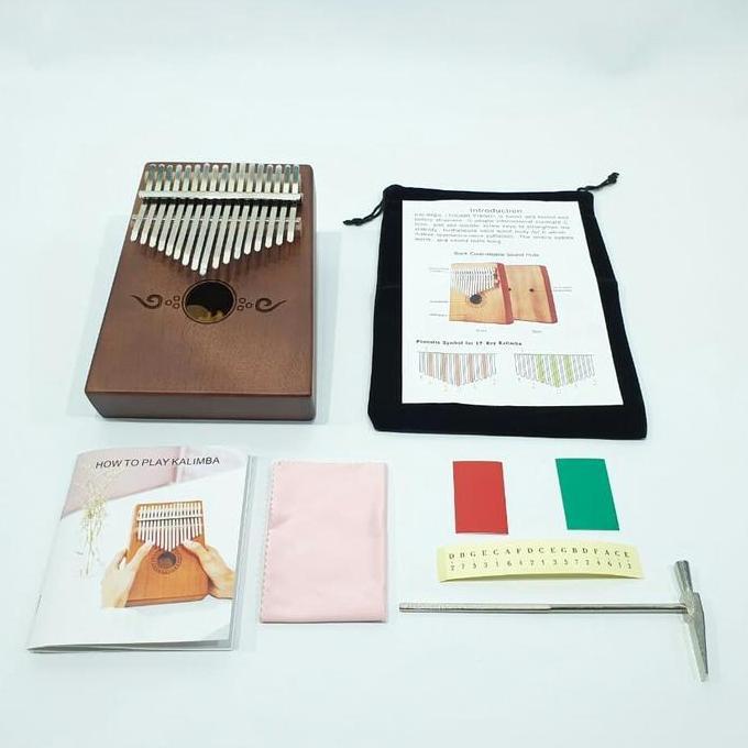 Kalimba Merk Paladin Original 17 Nada Tipe K-17 Warna Coklat Komplit PM