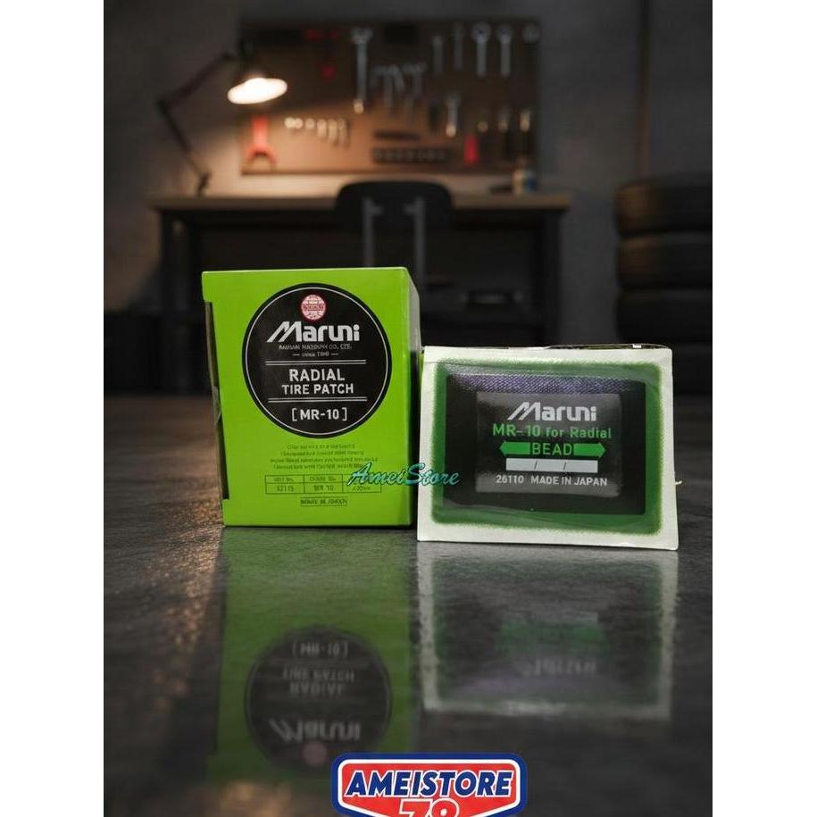 MARUNI RADIAL TIRE PATCH MR 10 (56 X 77 MM) ISI 20PCS/BOX (ISI 20 PCS) - KARET TAMBAL TIP TOP