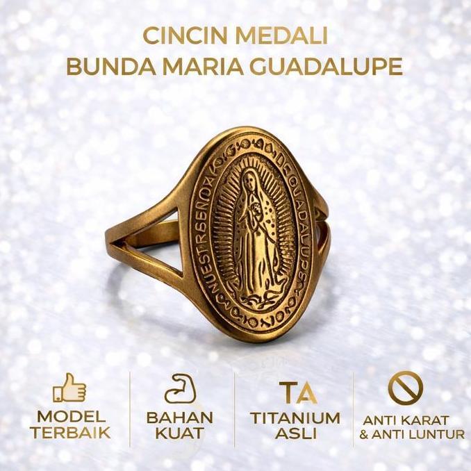 nadesa99 - cincin bunda maria guadalupe asli anti karat | rohani katolik