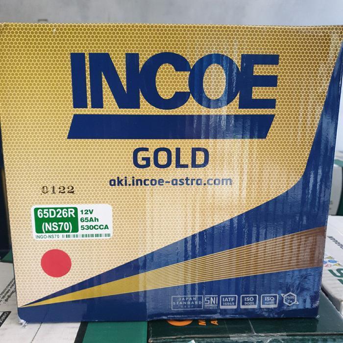 Aki Mobil Incoe Gold Astra Ns70 65Ah Original Dan Terpercaya