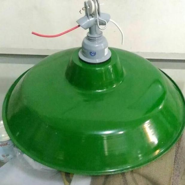 kap lampu jalan hijau / kap topi lampu gantung hijau