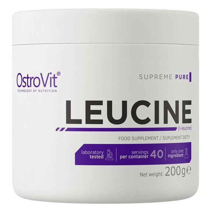 Ostrovit Leucine 200G Natural Bubuk Serbuk Asam Amino Acid Leusin 5000Mg Bcaa Suplemen Fitnes Gym At