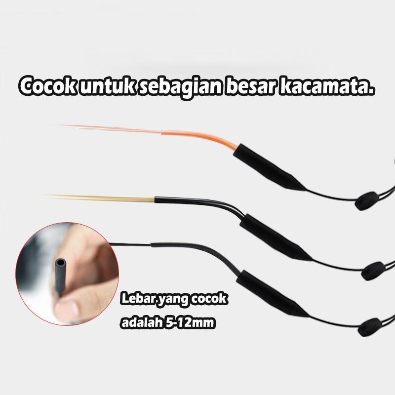 Tali Kacamata Pria Sport Untuk Olahraga Karet Silikon Strap Karet Wanita Kalung Kacamata Elastis
