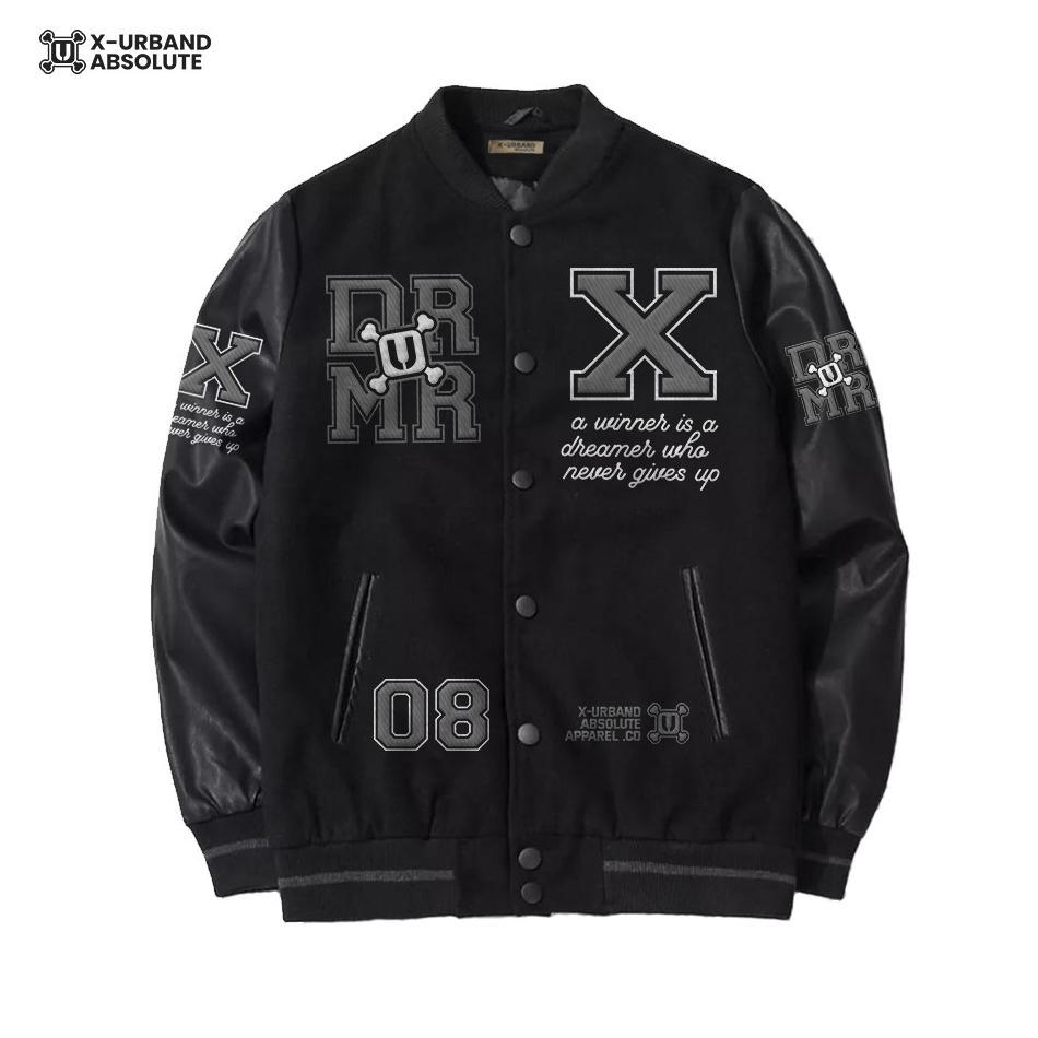 ready stock jaket varsity dreamer / jaket varsity x urband hitam