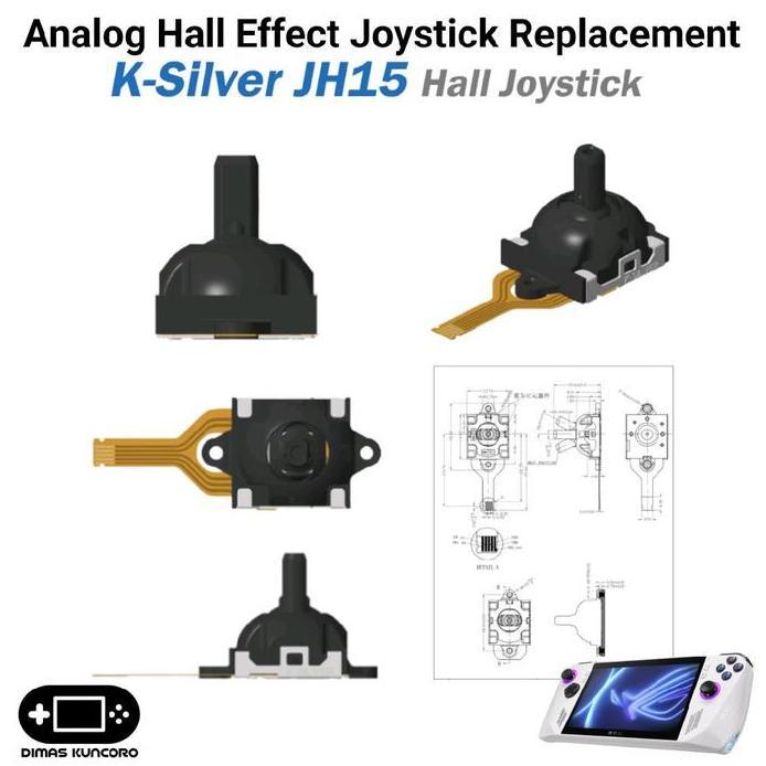 Analog Hall Effect Joystick tombol joystik rog xbox ally x onexplayer 2 pro f1 replacement gaming ha