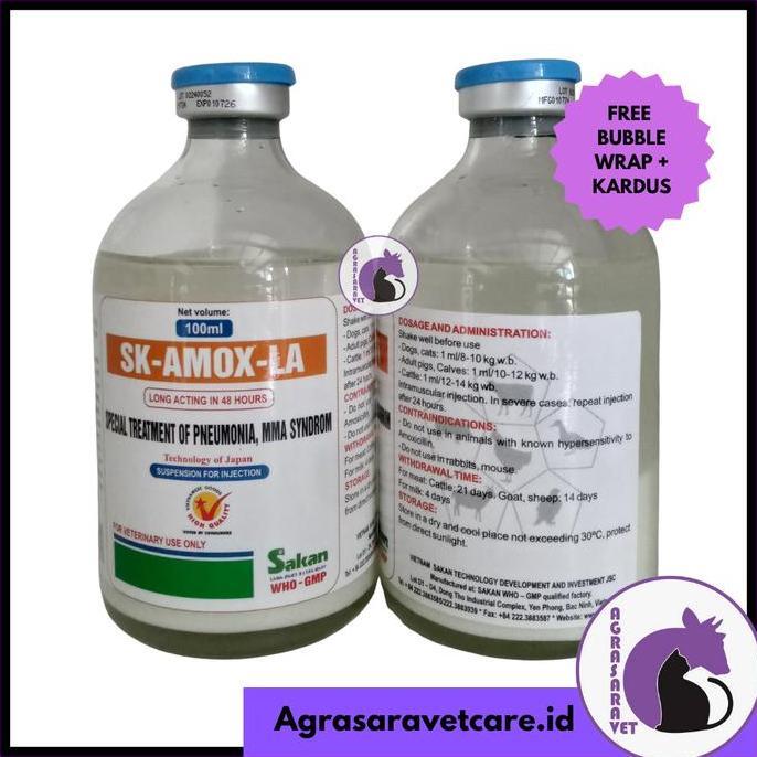 SAKAN SK AMOX LA (amoxycilin LA) - Obat Hewan