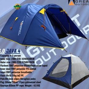FAVORIT Tenda Tendaki Borneo 4 Kapasitas 4-5 orang Tenda Camping Outdoor LWY Compass 2P - 4P