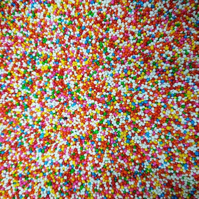 Sprinkle Spikel Trimit Gula Butir rainbow 100 gram hiasan kue GROSIR