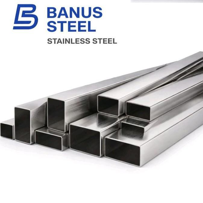 Pipa kotak hollow stainless 3 cm x 3 cm x 1,2 mm / 30 x 30 x 1,2mm