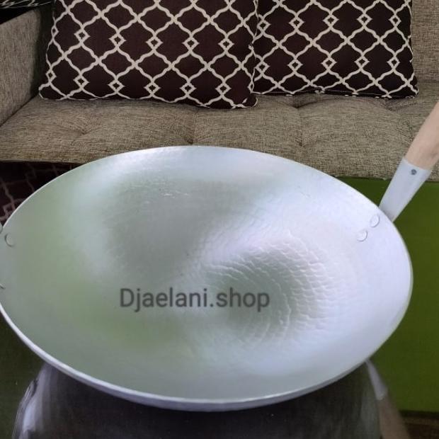 Dj Wajan Gagang 25Cm-28Cm Wajan Nasgor Seblak Anti Lengket Alumunium Tebal Anti Karat Khas Garut