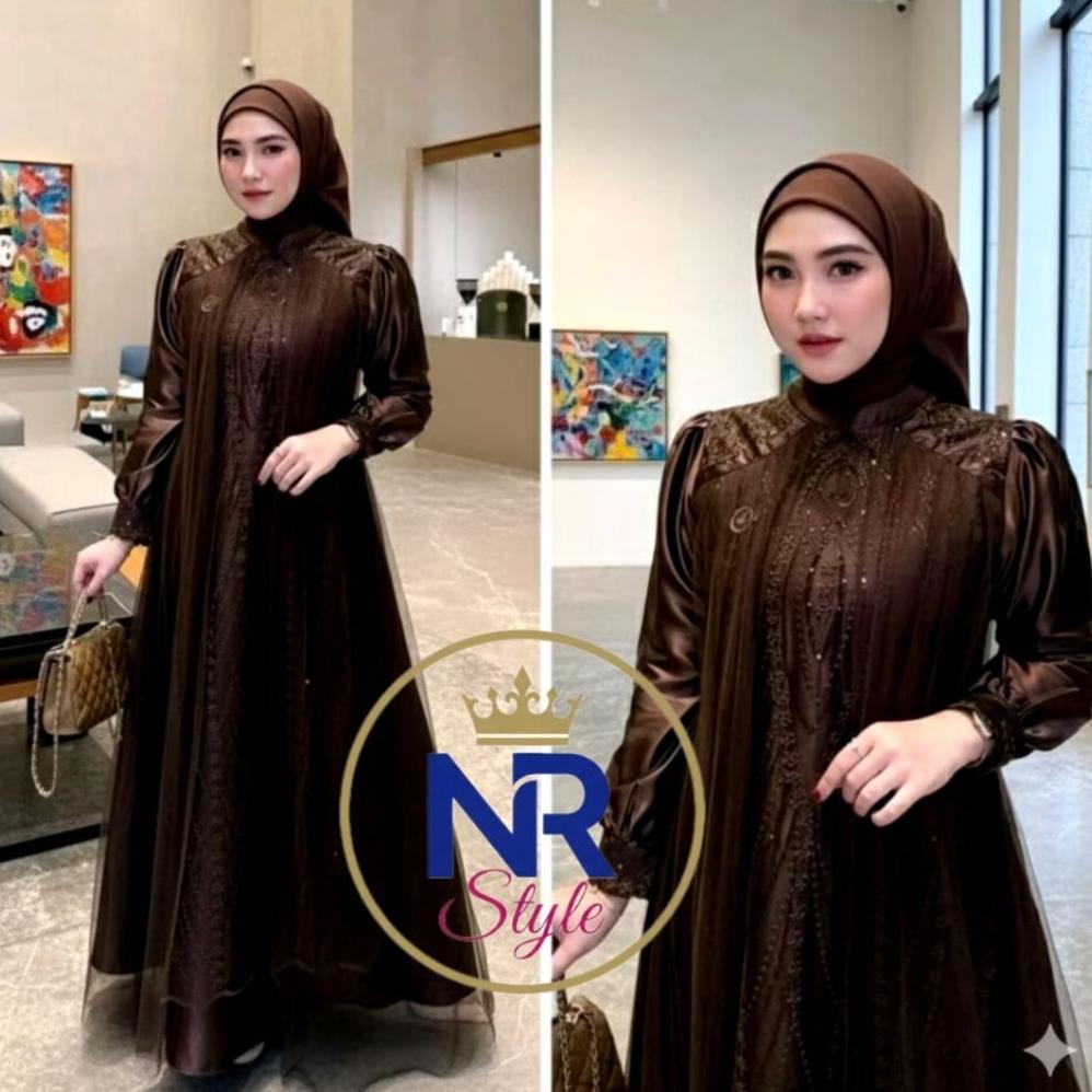 PAKET HEMAT Leya/viola Drees Gamis Velvet Premium Brukat Gamis Lebaran Terbaru 2026