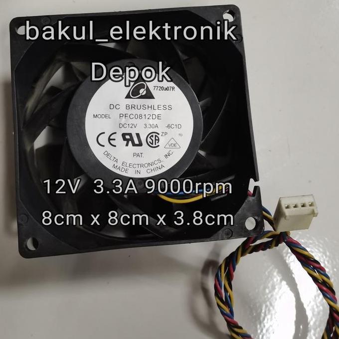 Fan Delta 8Cm 12V 3.3A Pfc0812De