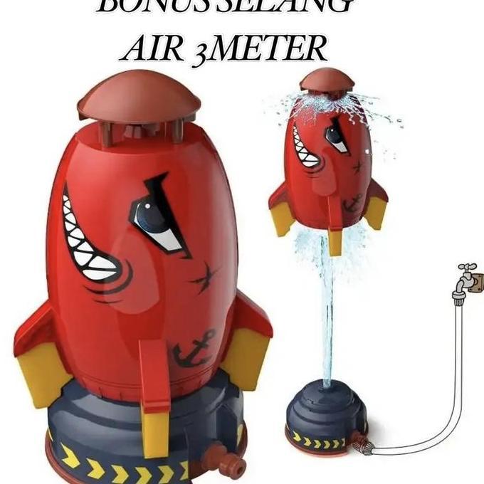 Mainan Roket Air water Rocket Jet Sprinkler Roket Berputar
