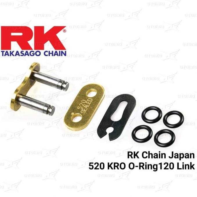 Rantai RK Takasago Chain 520 KRO O-Ring 120L - Gold
