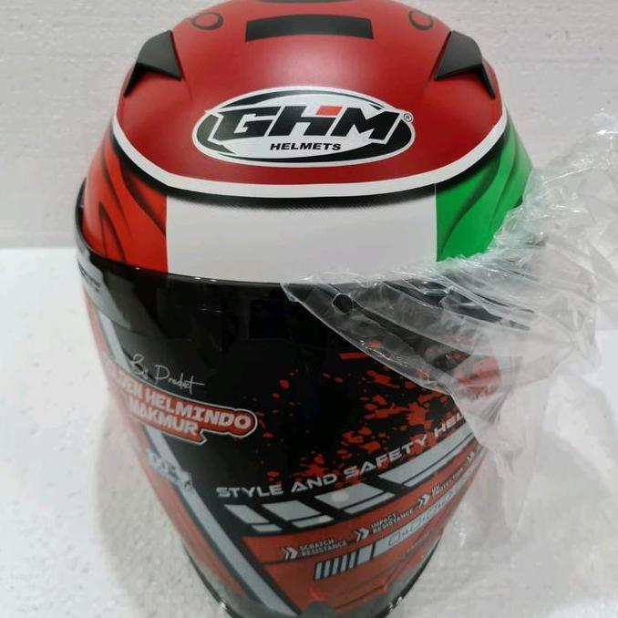 Testa- Helm Force Motif Leopard ,Helm Ghm Desa,Sertifikat Sni,Bahan Abs Helmpermanen