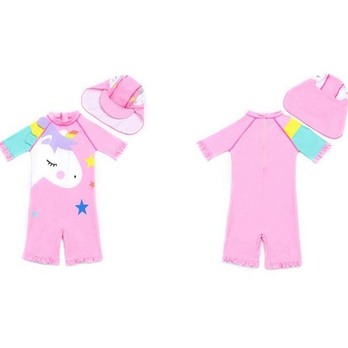 Baju Renang Unicorn Swimsuit Jumpsuit Anak Bayi Cewek Import Swimwear Swimsuit Wetsuit Kuda Terbang