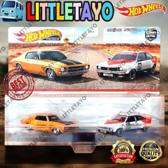 HOTWHEELS PREMIUM 2 PACK 73 HOLDEN MONARO GTS & 77 HOLDEN TORANA A9X