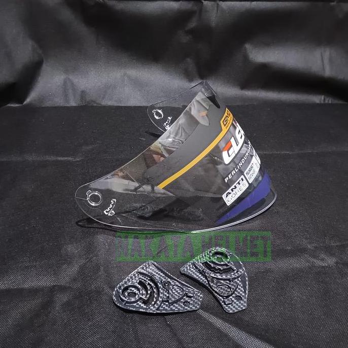 Testa- Kaca Helm G2 Optimax Flat Visor Helmet G2 Optimax Hitam Red Gold Blue Bening