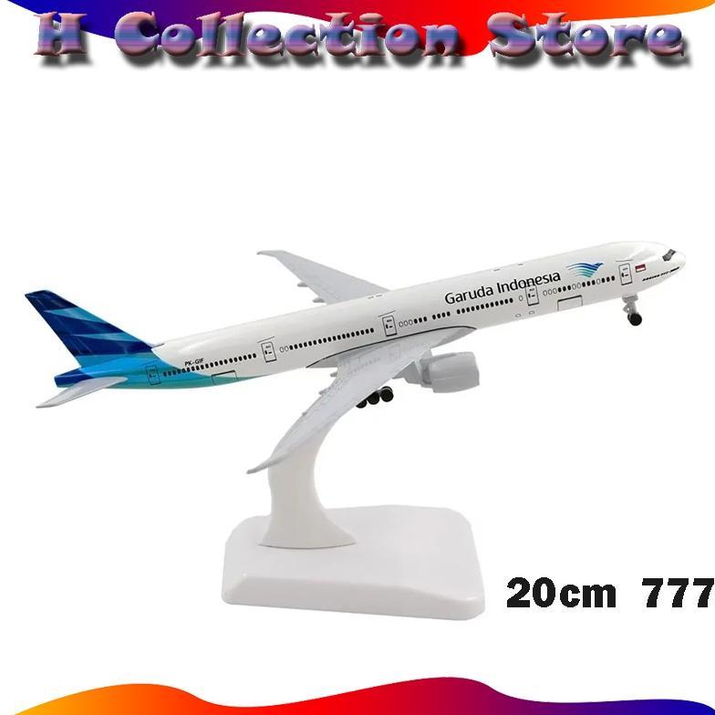 TERBARU [GARANSI] MINIATUR DIECASE PESAWAT GARUDA 20 CM ADA RODA BOING 777 1:200